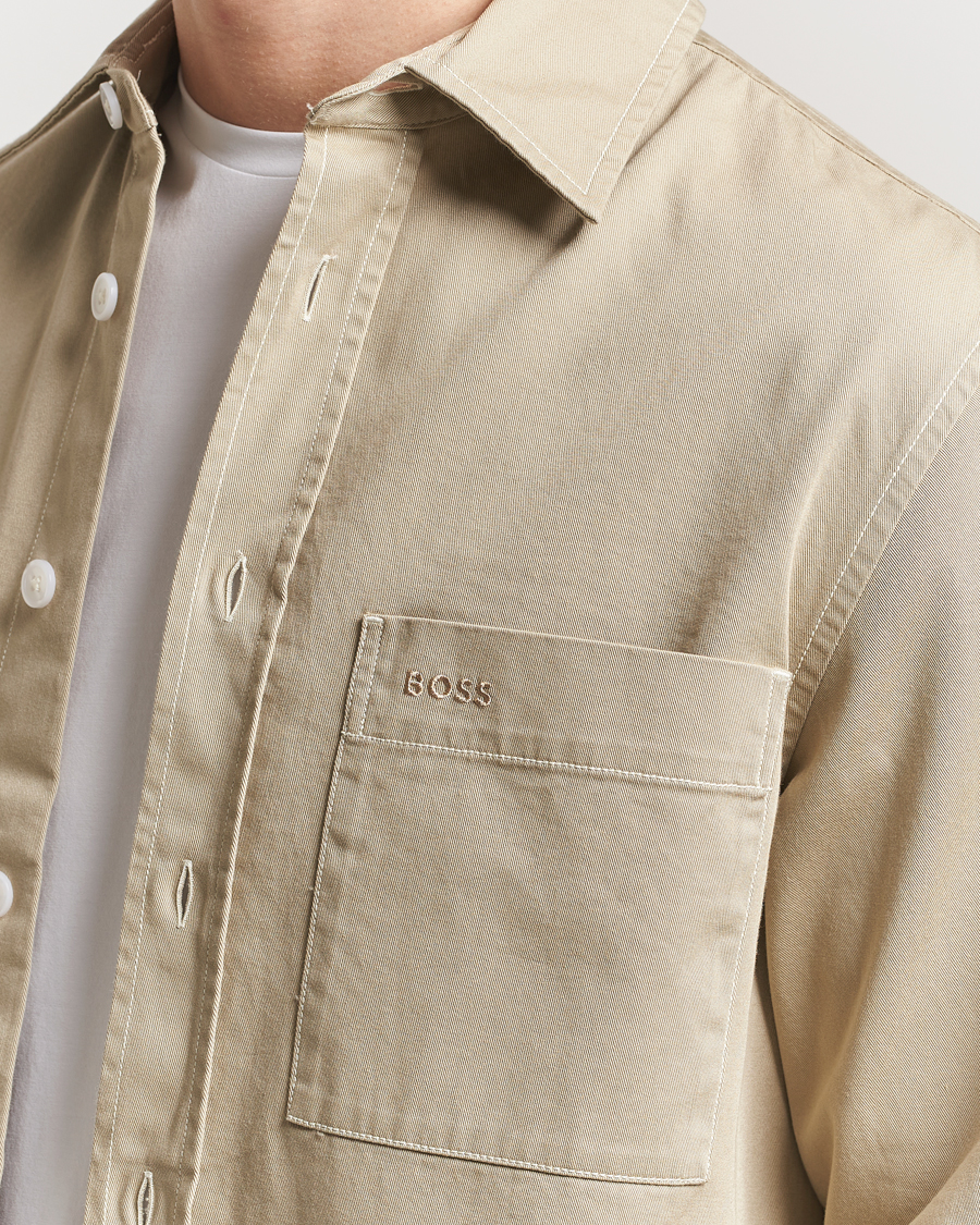 Heren | Overhemden | BOSS BLACK | Owen Pocket Overshirt Light Beige