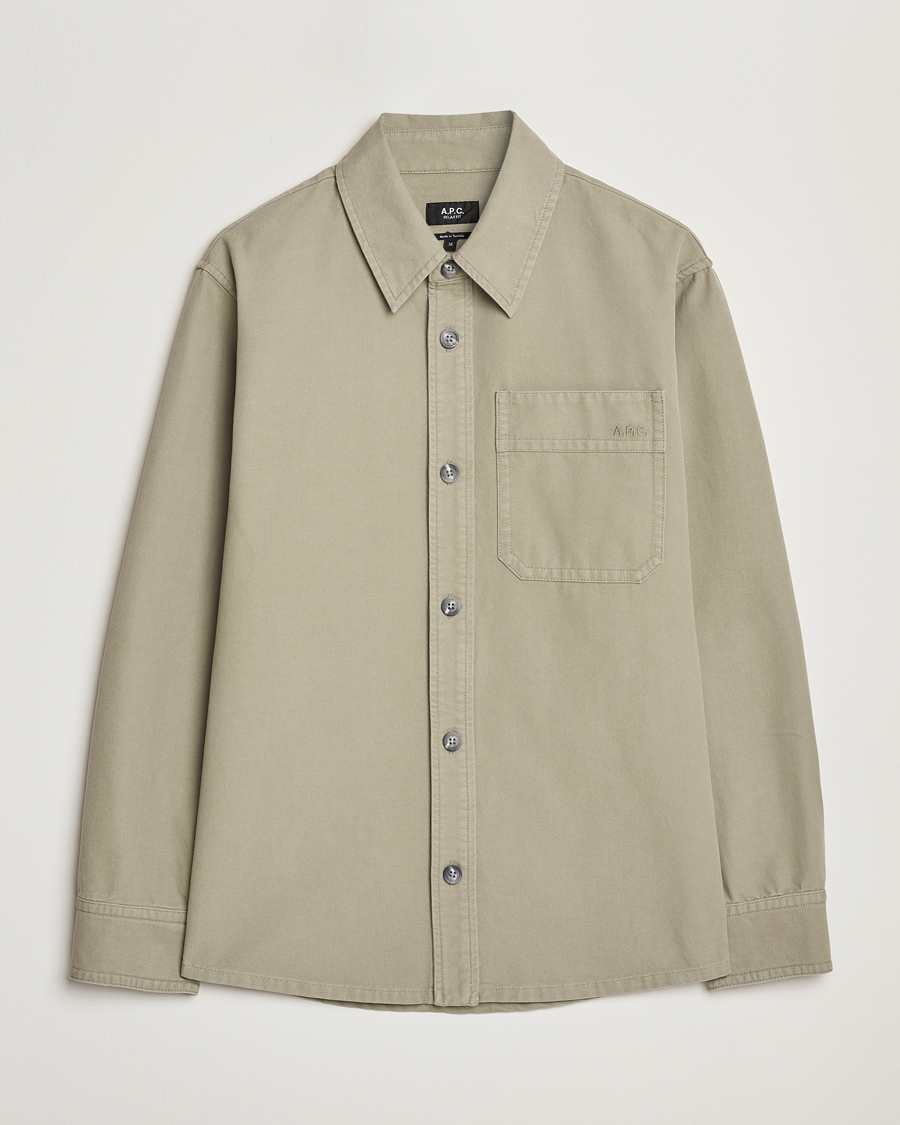 Heren | Overhemden | A.P.C. | Basile Denim Overshirt Gray Green