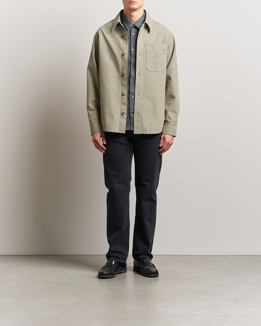 Heren | Overhemden | A.P.C. | Basile Denim Overshirt Gray Green