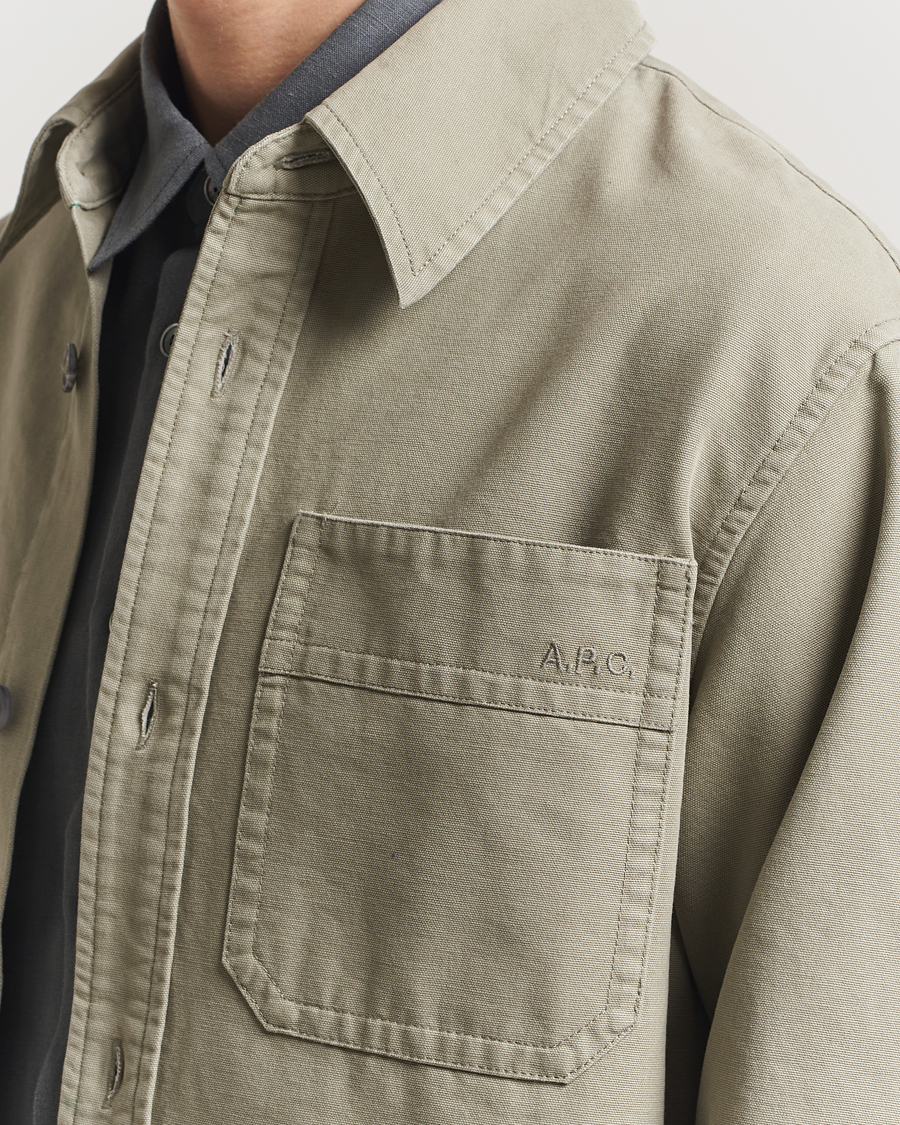 Heren | Overhemden | A.P.C. | Basile Denim Overshirt Gray Green