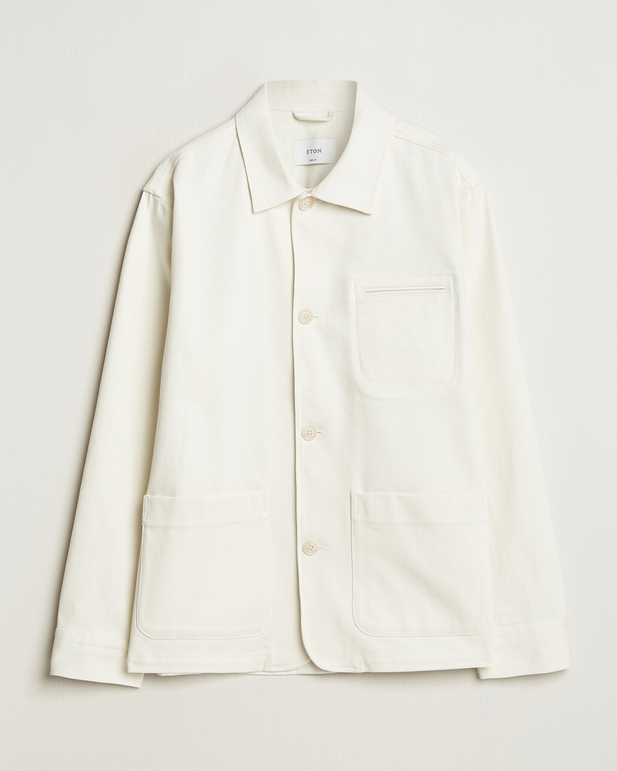 Heren | Overhemden | Eton | Chore Denim Overshirt Off White