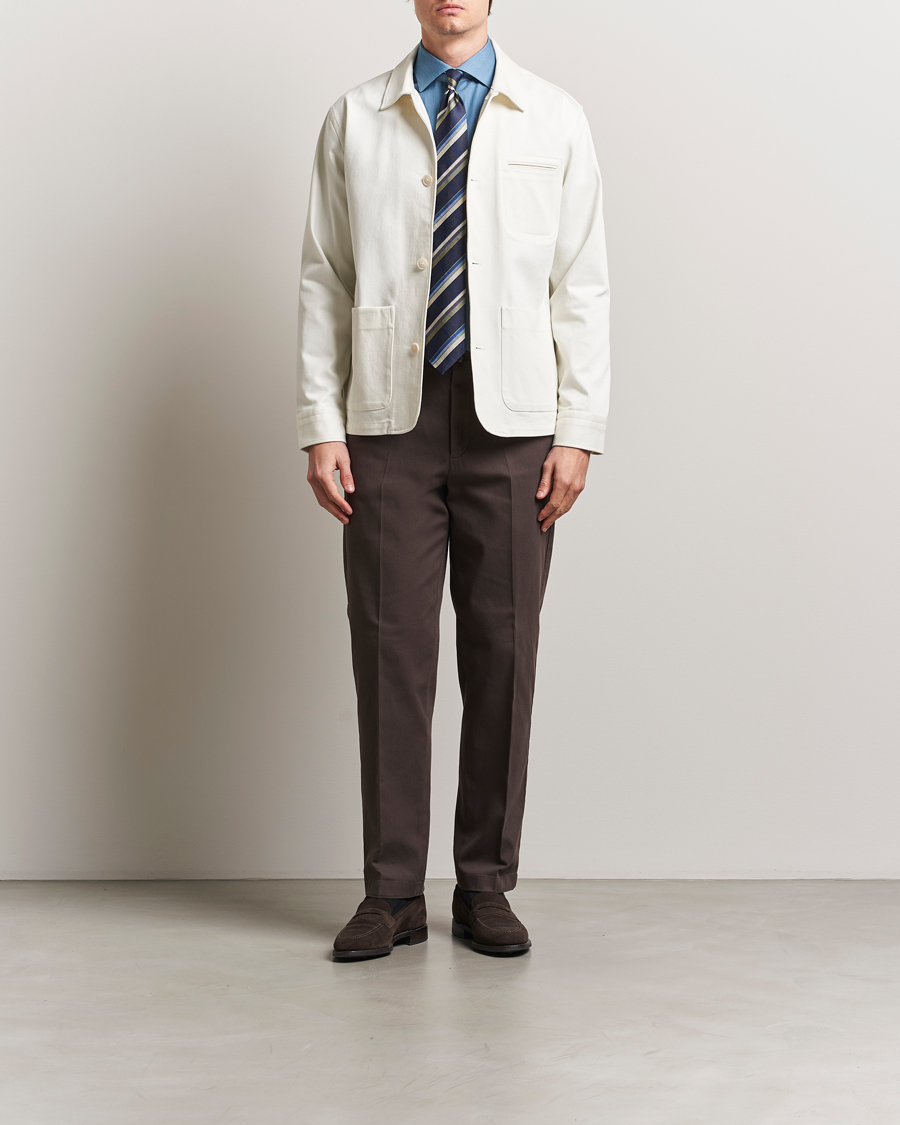 Heren | Overhemden | Eton | Chore Denim Overshirt Off White