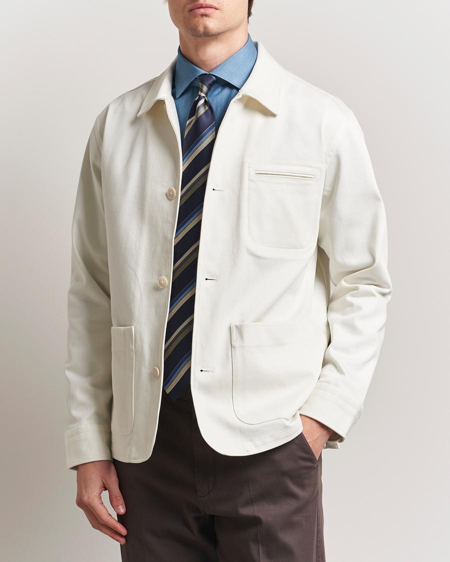 Heren | Overhemden | Eton | Chore Denim Overshirt Off White