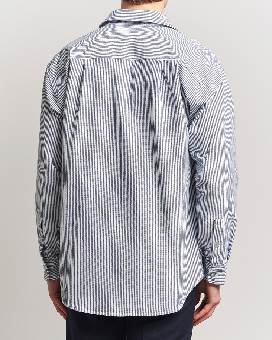 Heren | Overhemden | Stone Island | Marina Striped Oxford Cotton Overshirt Blue Marine