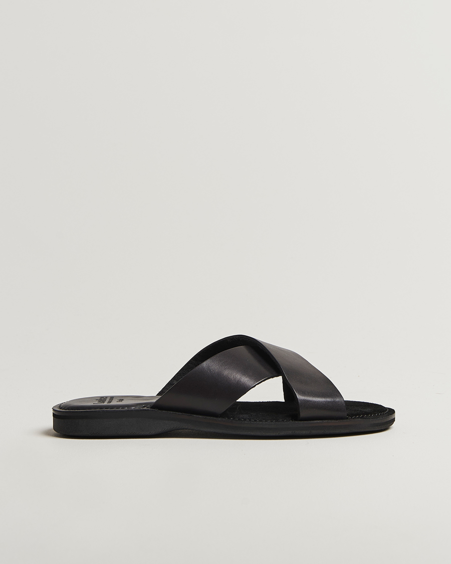 Heren | Sandalen slides | Loake 1880 | Gozo Leather Sandal Black