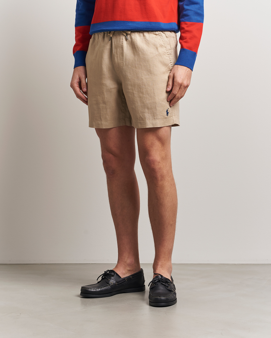 Heren | Korte broek | Polo Ralph Lauren | Prepster Drawstring Linen Shorts Coastal Beige