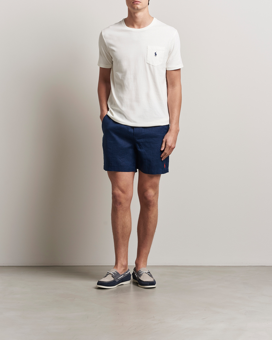 Heren | Korte broek | Polo Ralph Lauren | Prepster Drawstring Linen Shorts Newport Navy