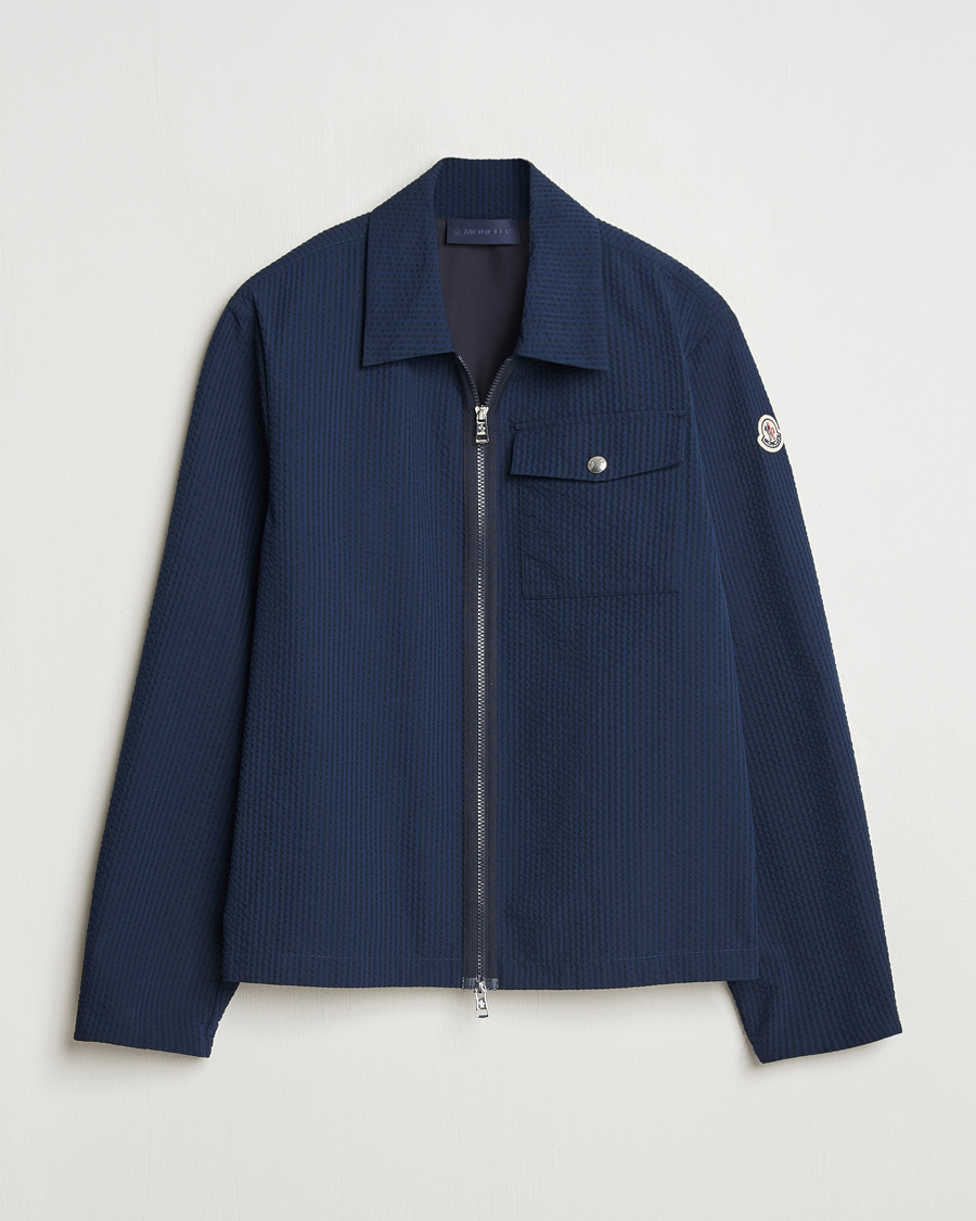 Heren | Overhemden | Moncler | Zip Overshirt Navy