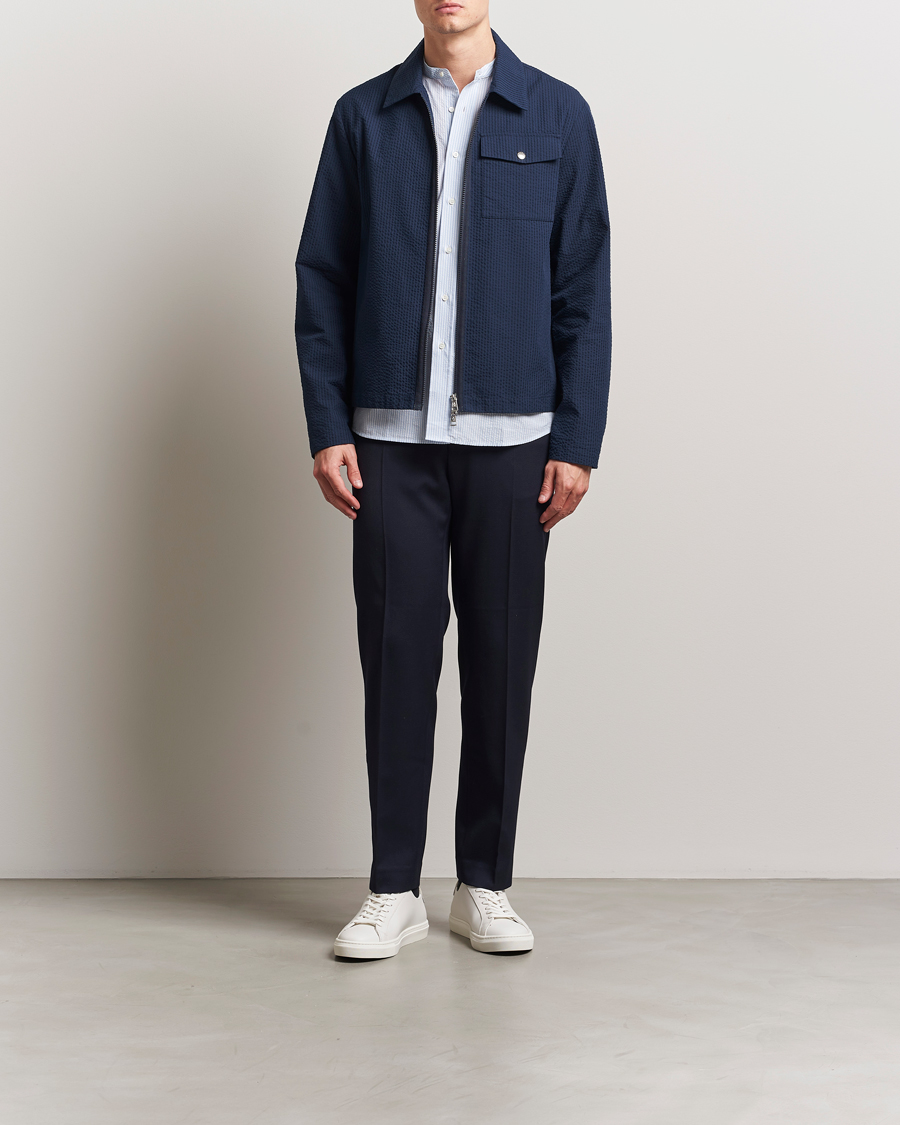 Heren | Overhemden | Moncler | Zip Overshirt Navy
