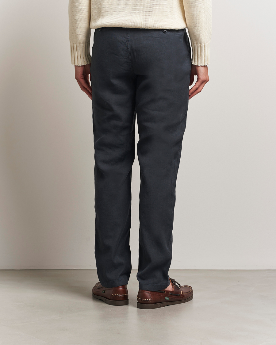 Heren | Broeken | Morris | Fenix Linen/Cotton Trousers Blue
