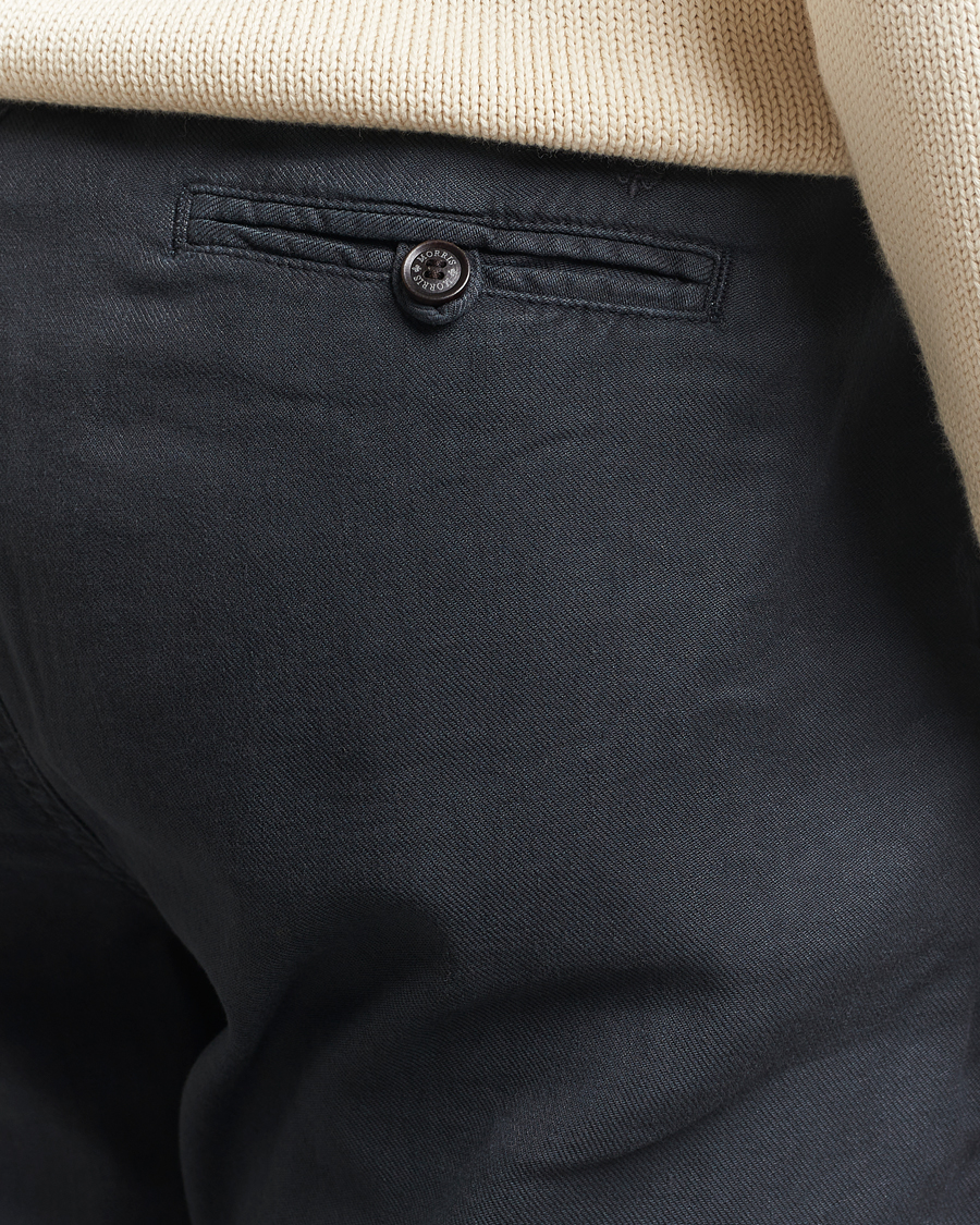 Heren | Broeken | Morris | Fenix Linen/Cotton Trousers Blue