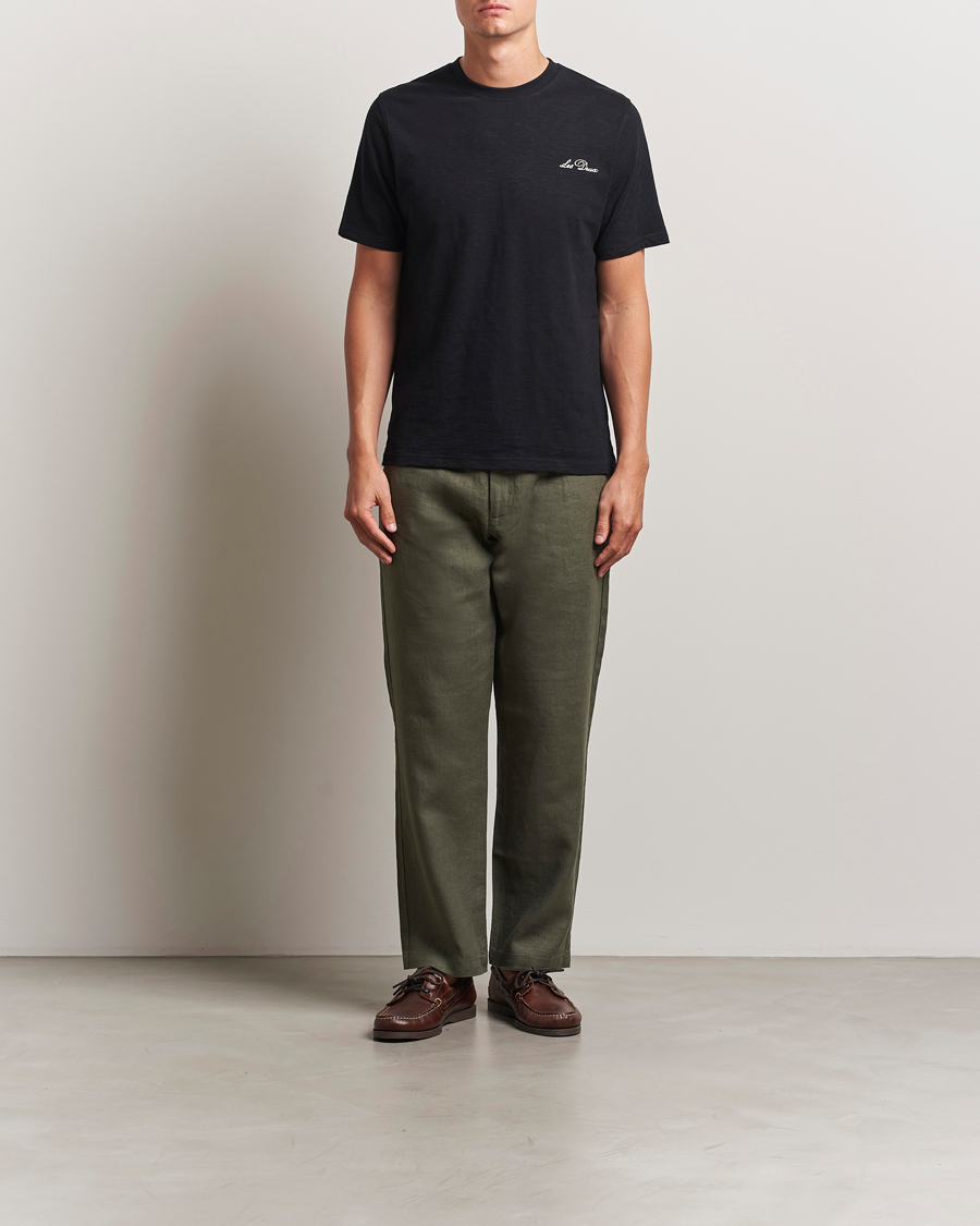 Heren | Broeken | NN07 | Aden Regular Fit Linen Trousers Croc Green