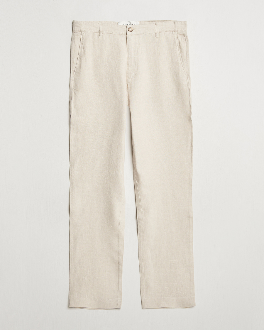 Heren | Broeken | A Day's March | Madu Linen Trousers Oyster