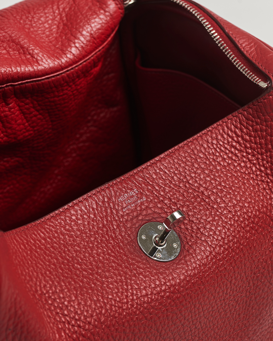 Heren | Pre-Owned & Vintage Bags | Hermès Pre-Owned | Lindy 30 Bag Taurillon Clemence Leather Red