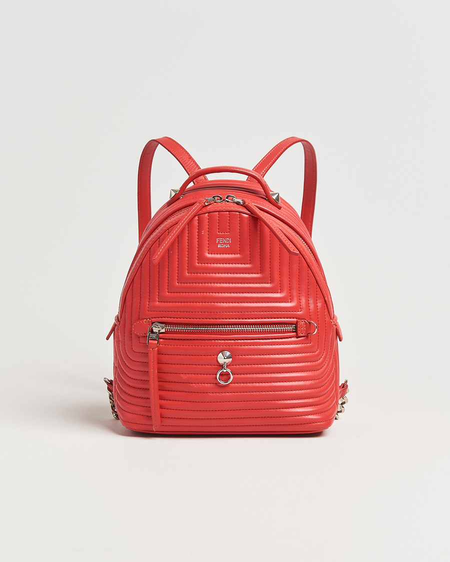 Heren | Pre-Owned & Vintage Bags | Fendi Pre-Owned | Calfskin Backpack Red