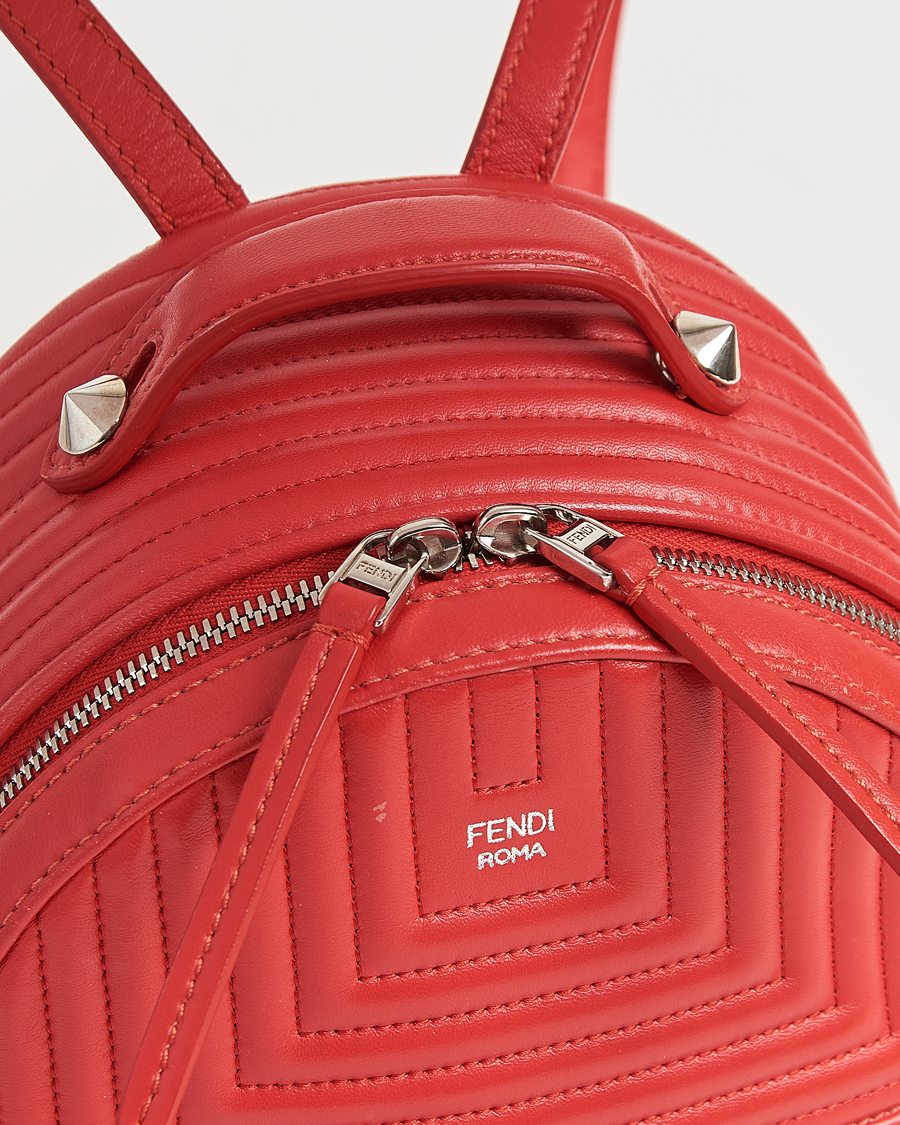 Heren | Pre-Owned & Vintage Bags | Fendi Pre-Owned | Calfskin Backpack Red