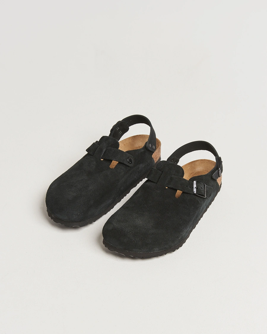 Heren | Sandalen slides | BIRKENSTOCK | Tokio Classic Footbed Black Suede