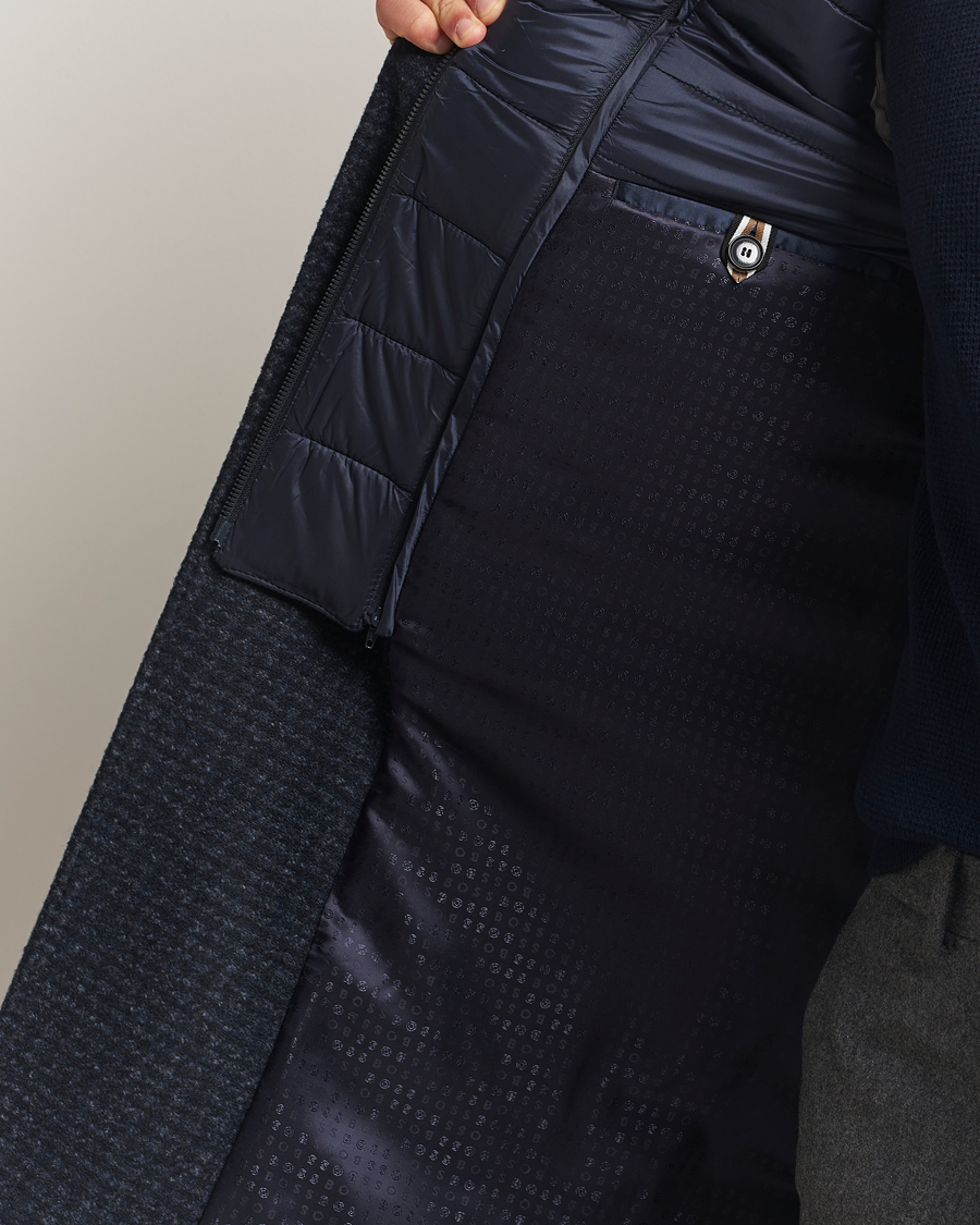 Heren | Jassen | BOSS BLACK | Hyde Wool Bib Coat Dark Blue