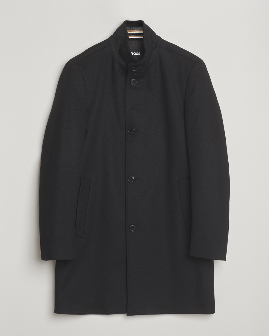 Heren | Jassen | BOSS BLACK | Hyde Stand Up Collar Coat Black