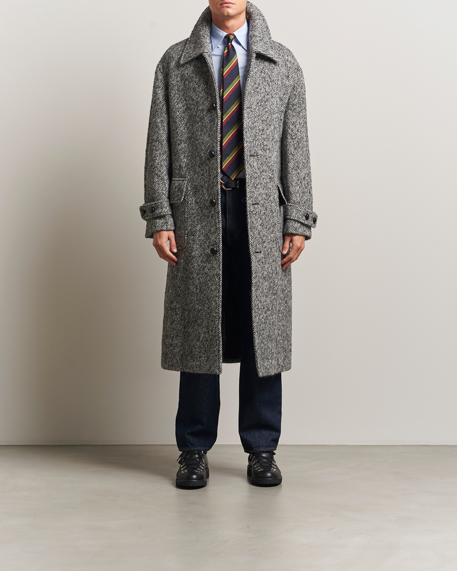 Heren | Jassen | GANT 240 Mulberry Street | Tweed Wool Coat Black