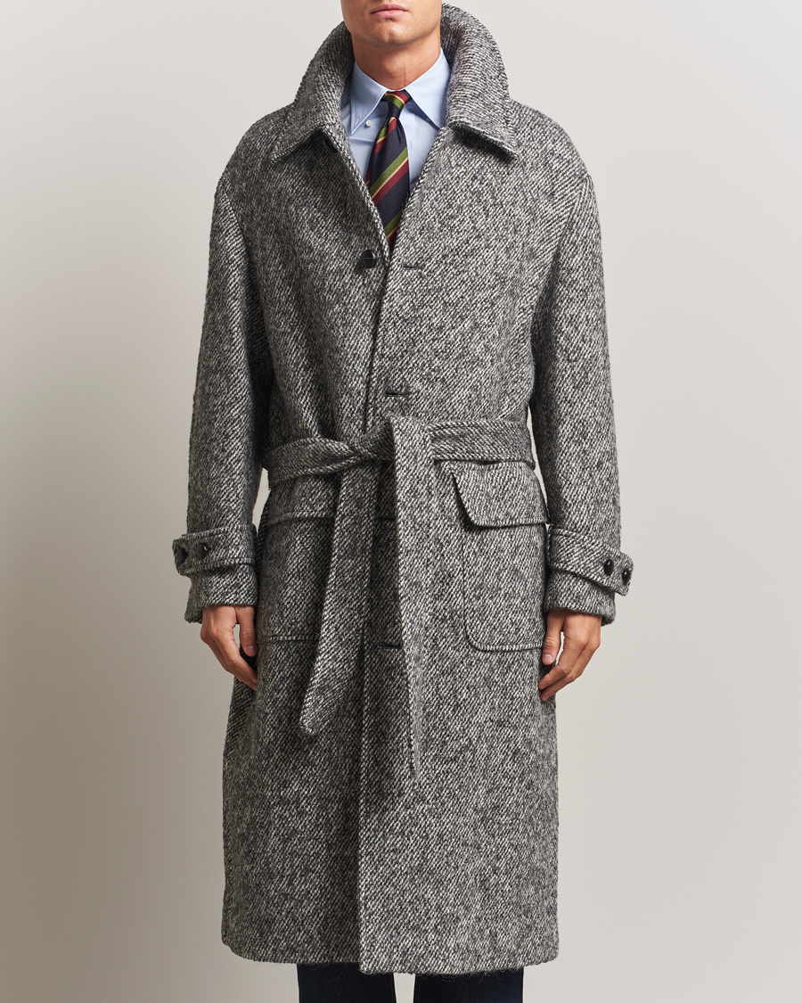Heren | Jassen | GANT 240 Mulberry Street | Tweed Wool Coat Black