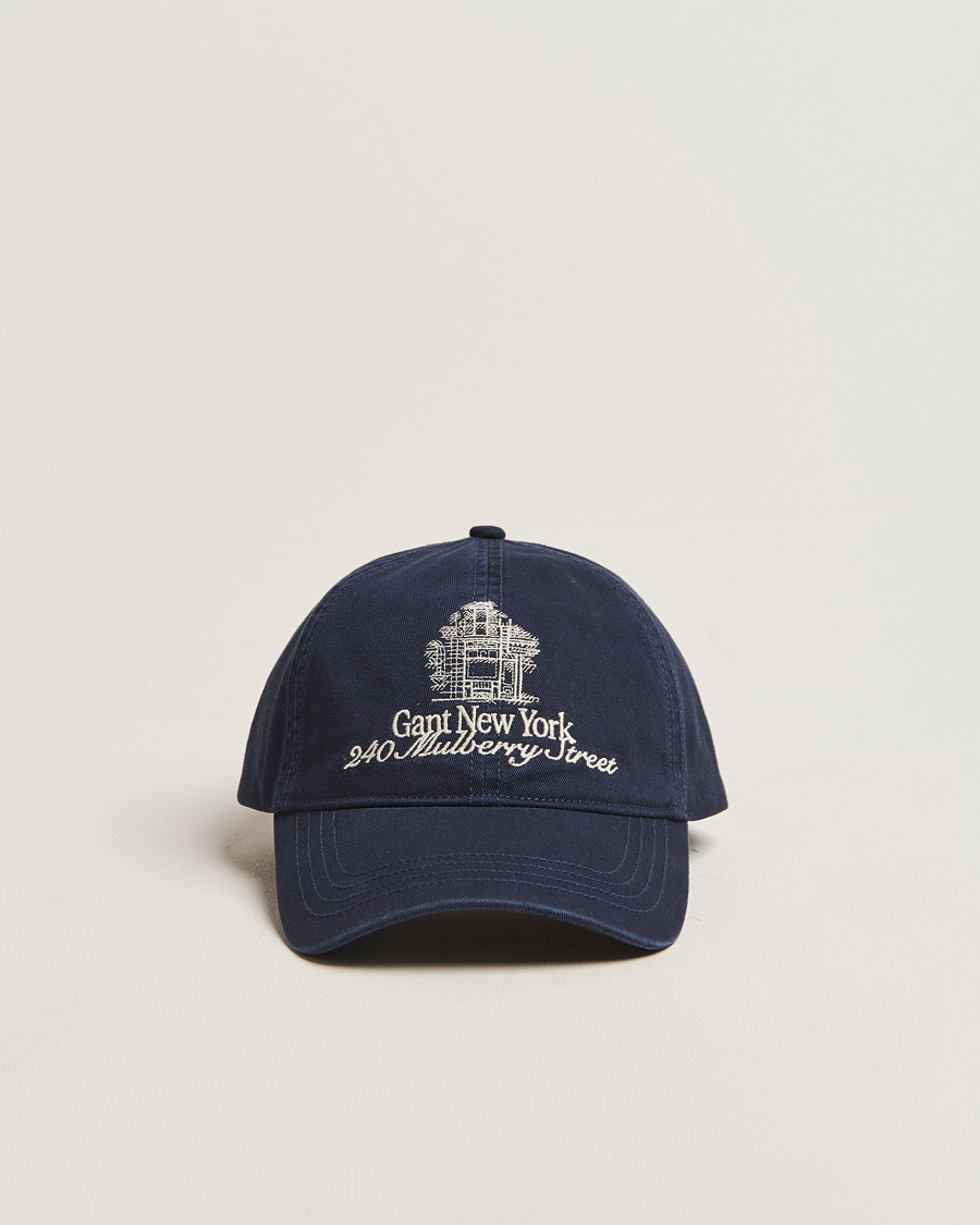 Heren | Hoeden en petten | GANT 240 Mulberry Street | Washed Twill Cap Evening Blue