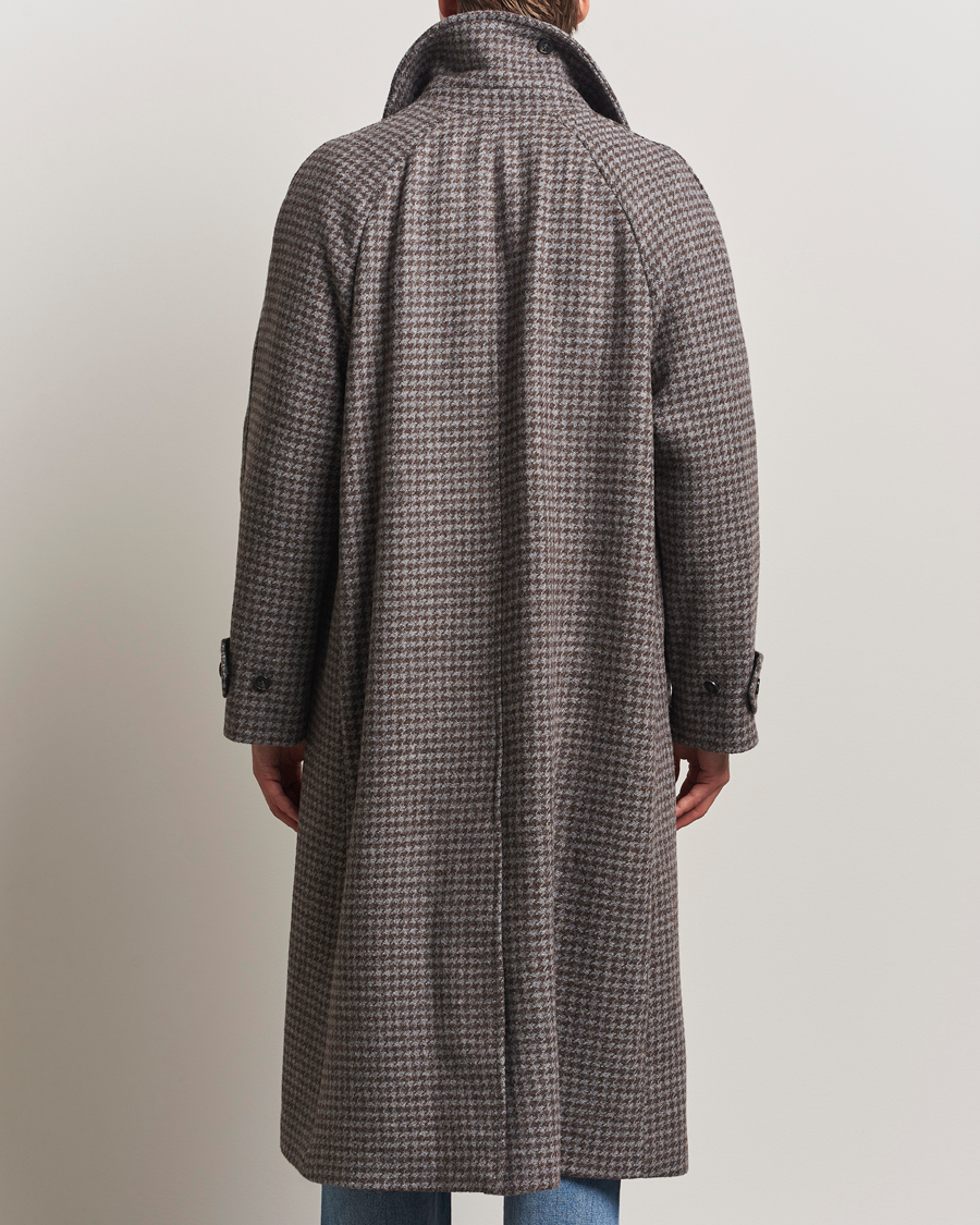 Heren | Jassen | GANT | Wool Balmacaan Houndstooth Coat Deep Brown