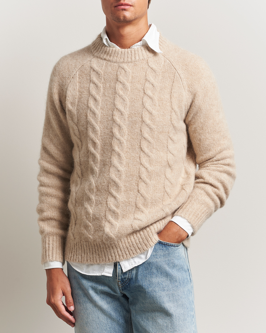 Heren | Truien | GANT | Alpaca/Lambswool Cable Crew Neck Seed Melange