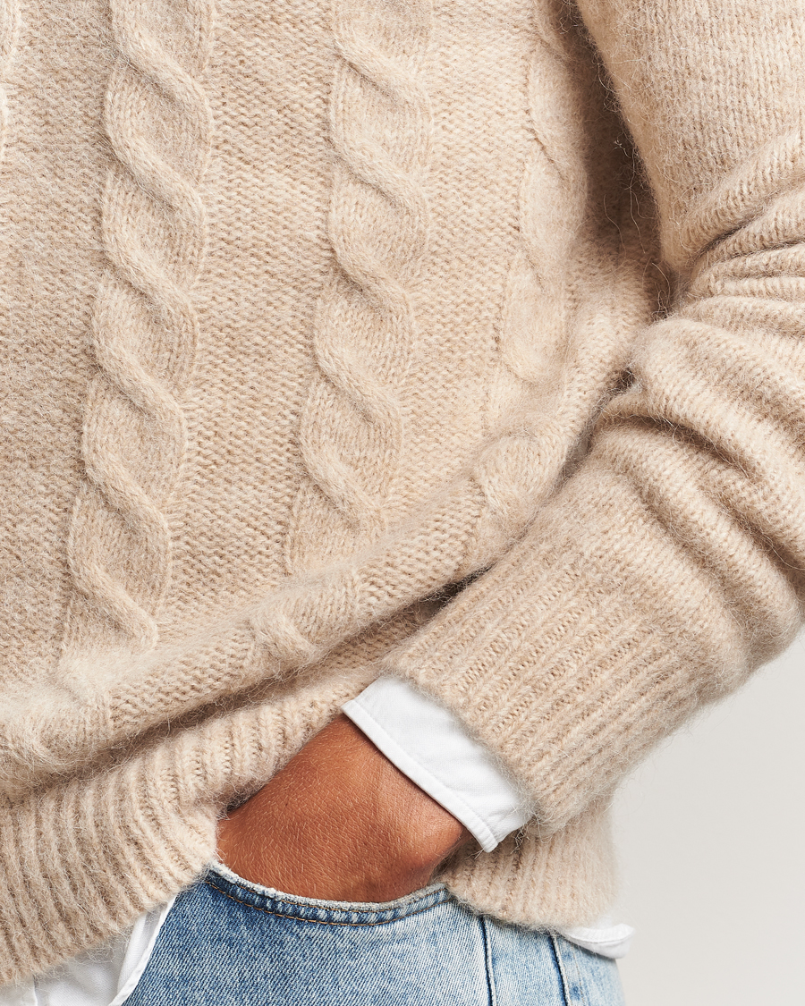 Heren | Truien | GANT | Alpaca/Lambswool Cable Crew Neck Seed Melange