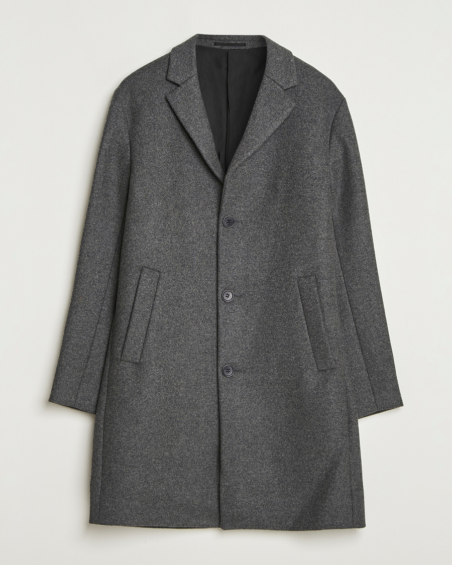 Heren | Jassen | NN07 | Austin Wool Coat Grey Melange