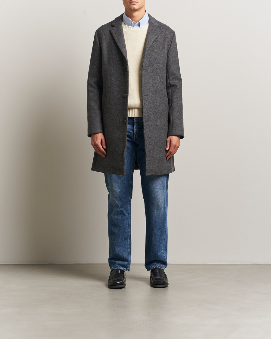 Heren | Jassen | NN07 | Austin Wool Coat Grey Melange