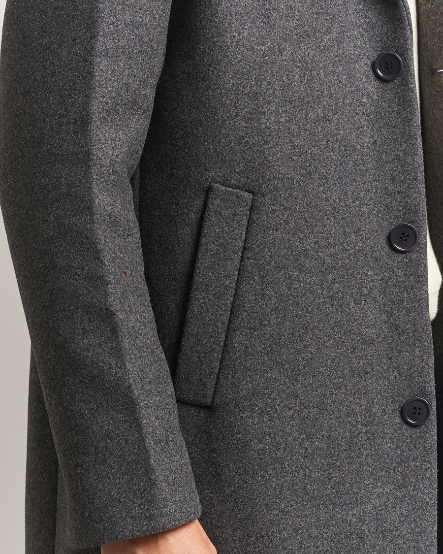 Heren | Jassen | NN07 | Austin Wool Coat Grey Melange
