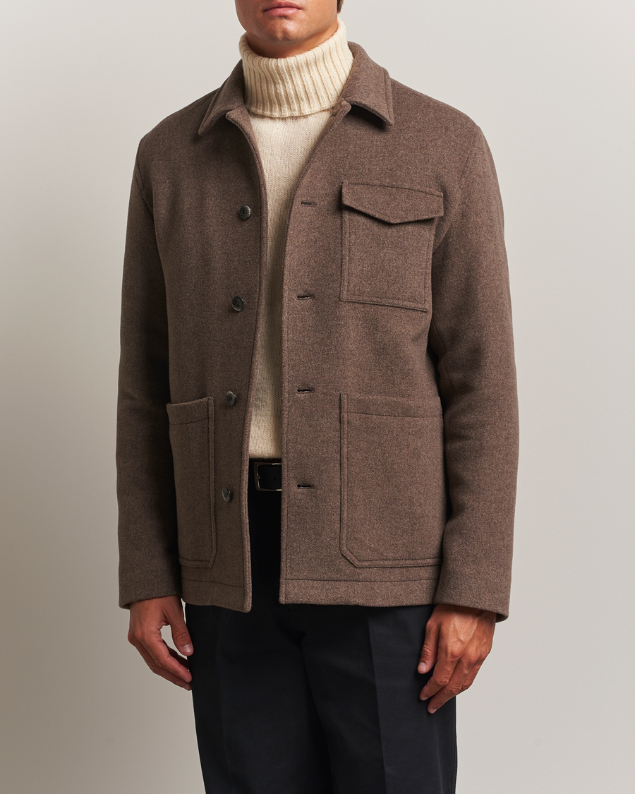 Heren | Jassen | Herno | Soft Wool Field Jacket Beige