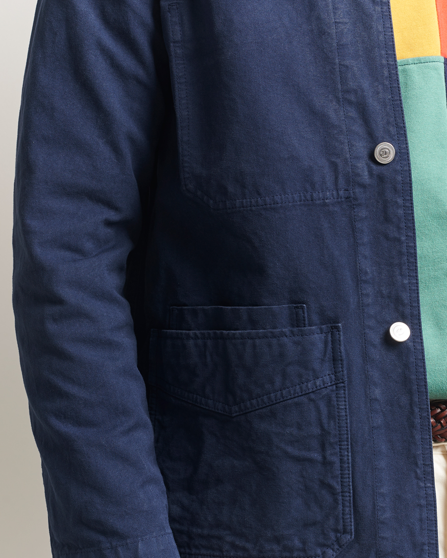 Heren | Jassen | Drake's | Duck Cotton Canvas Chore Coat Navy