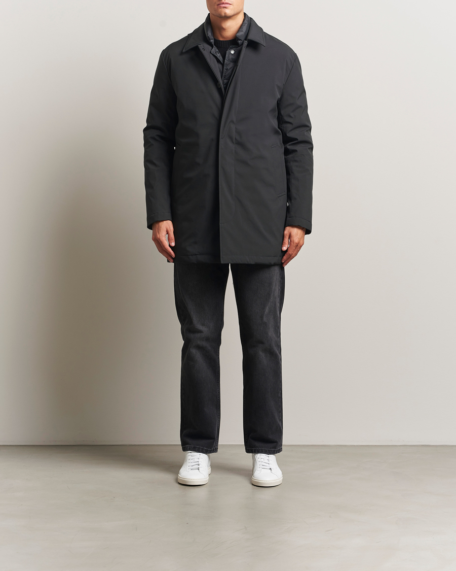Heren | Jassen | KnowledgeCotton Apparel | Climateshell Padded Carcoat Black