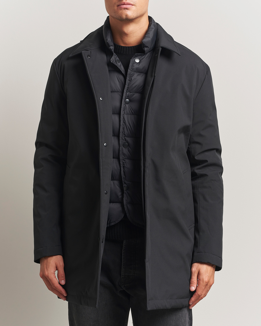 Heren | Jassen | KnowledgeCotton Apparel | Climateshell Padded Carcoat Black