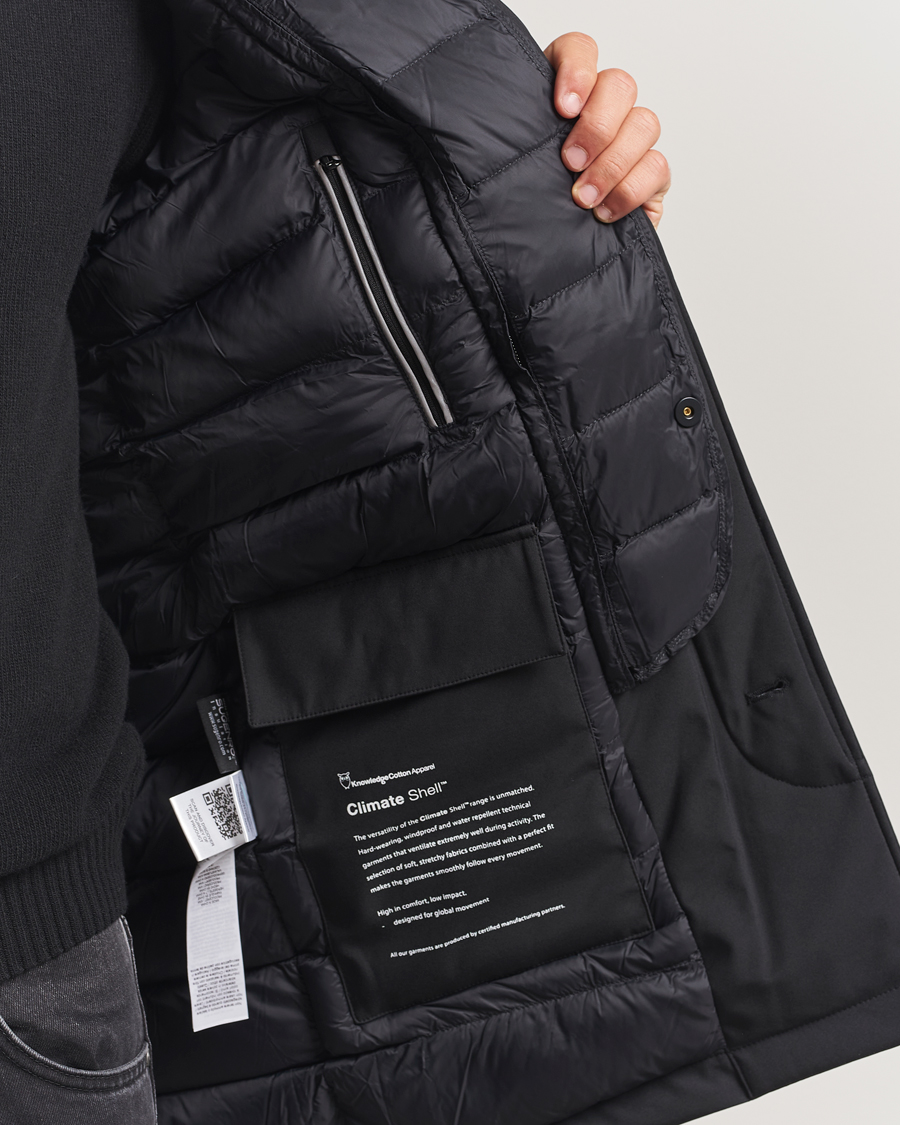 Heren | Jassen | KnowledgeCotton Apparel | Climateshell Padded Carcoat Black