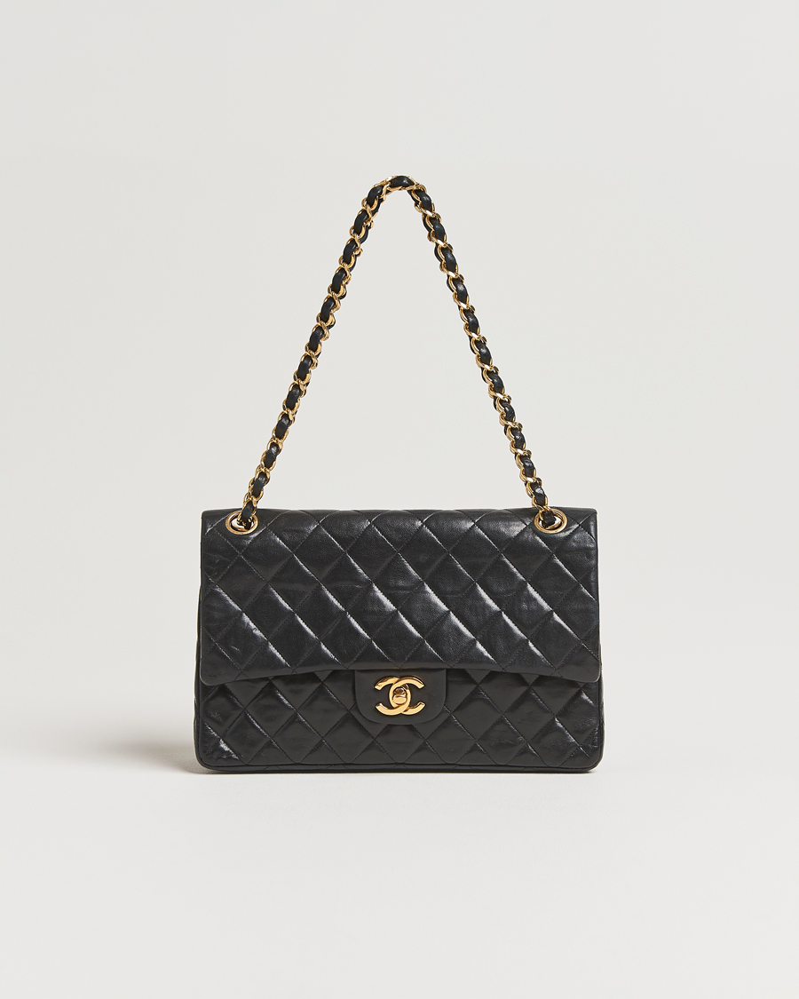 Heren | Pre-Owned & Vintage Bags | Chanel Pre-Owned | Classic Double Flap Medium Lambskin Black