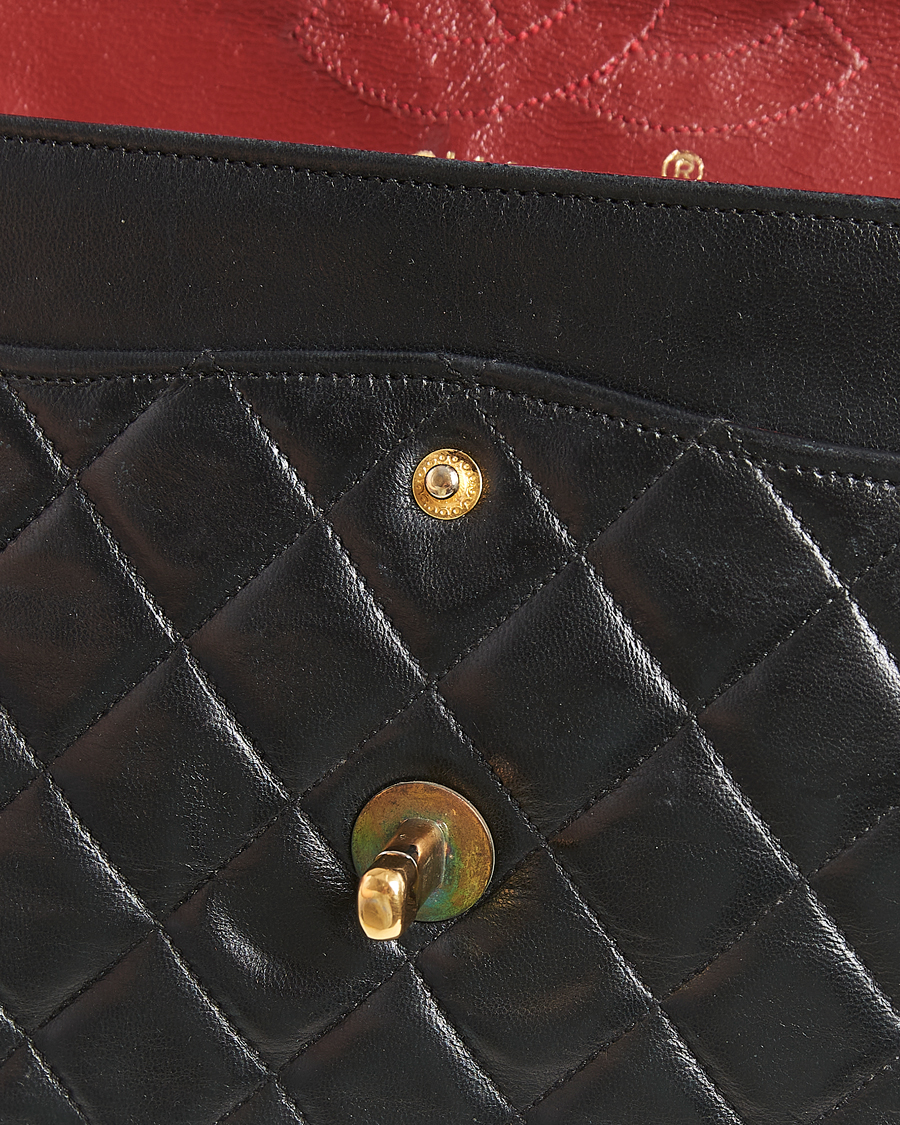Heren | Pre-Owned & Vintage Bags | Chanel Pre-Owned | Classic Double Flap Medium Lambskin Black