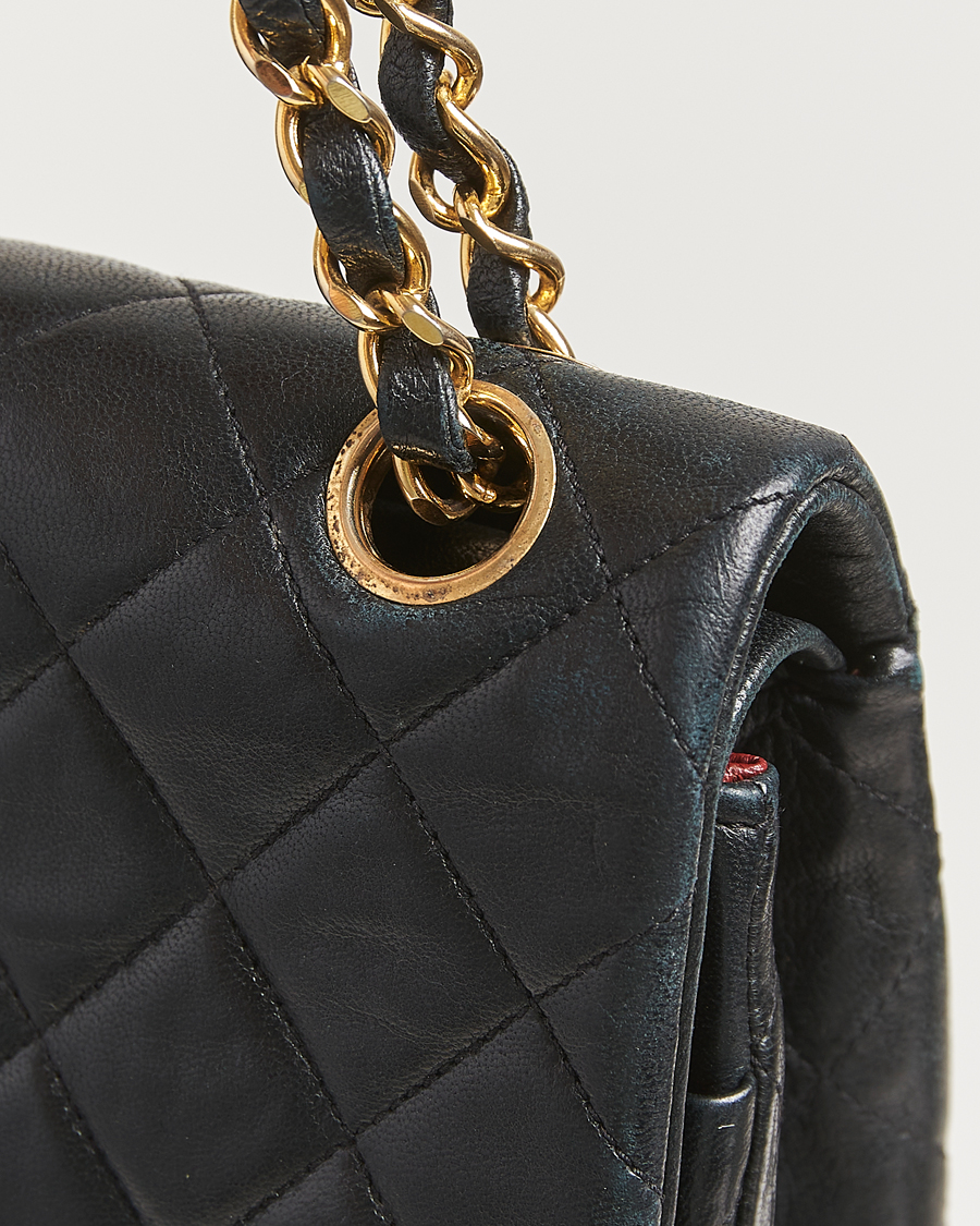 Heren | Pre-Owned & Vintage Bags | Chanel Pre-Owned | Classic Double Flap Medium Lambskin Black