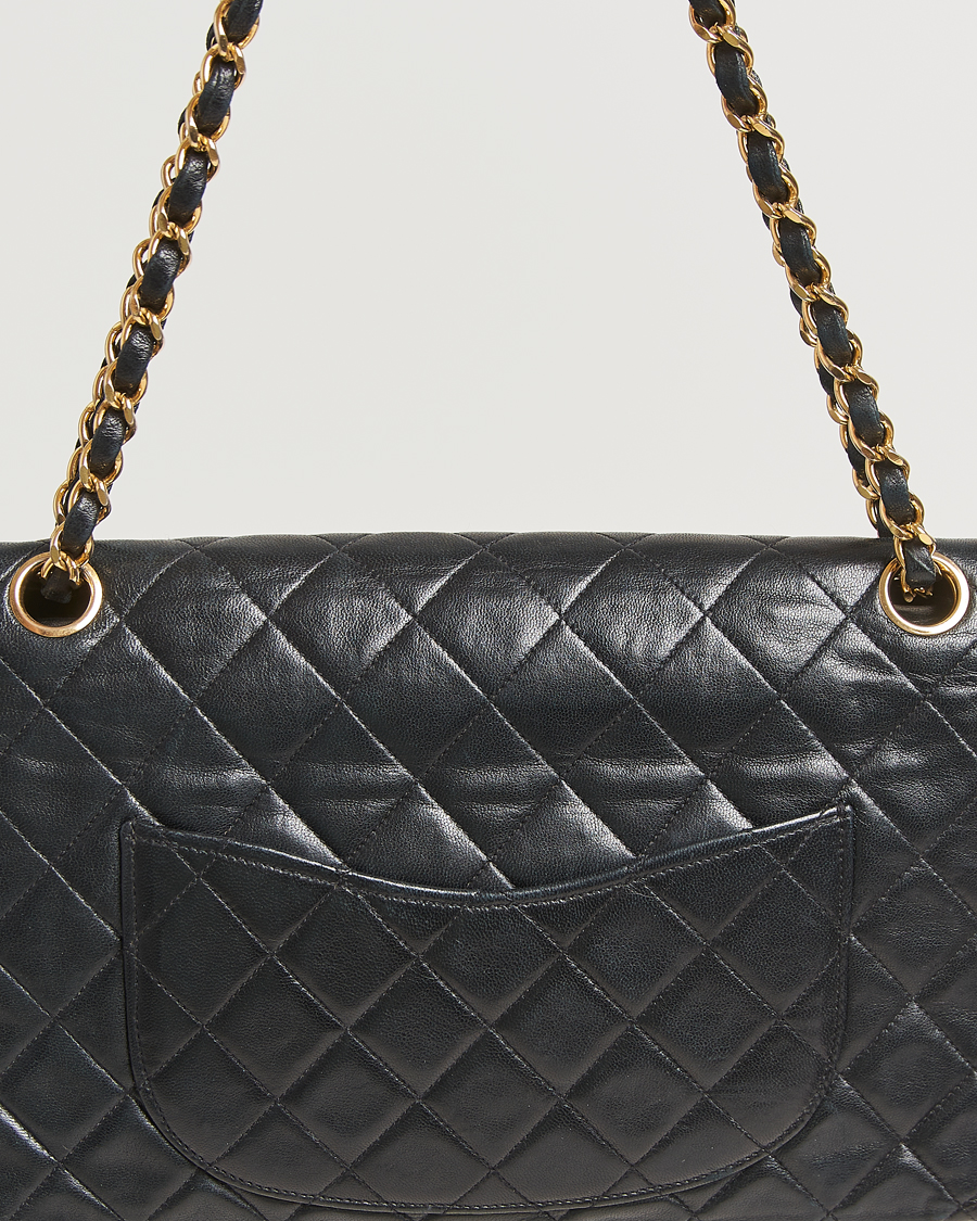 Heren | Pre-Owned & Vintage Bags | Chanel Pre-Owned | Classic Double Flap Medium Lambskin Black