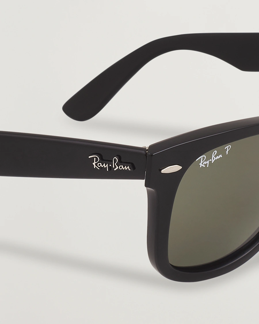 Heren | Zonnebrillen | Ray-Ban | Original Wayfarer Polarized Sunglasses Black/Green
