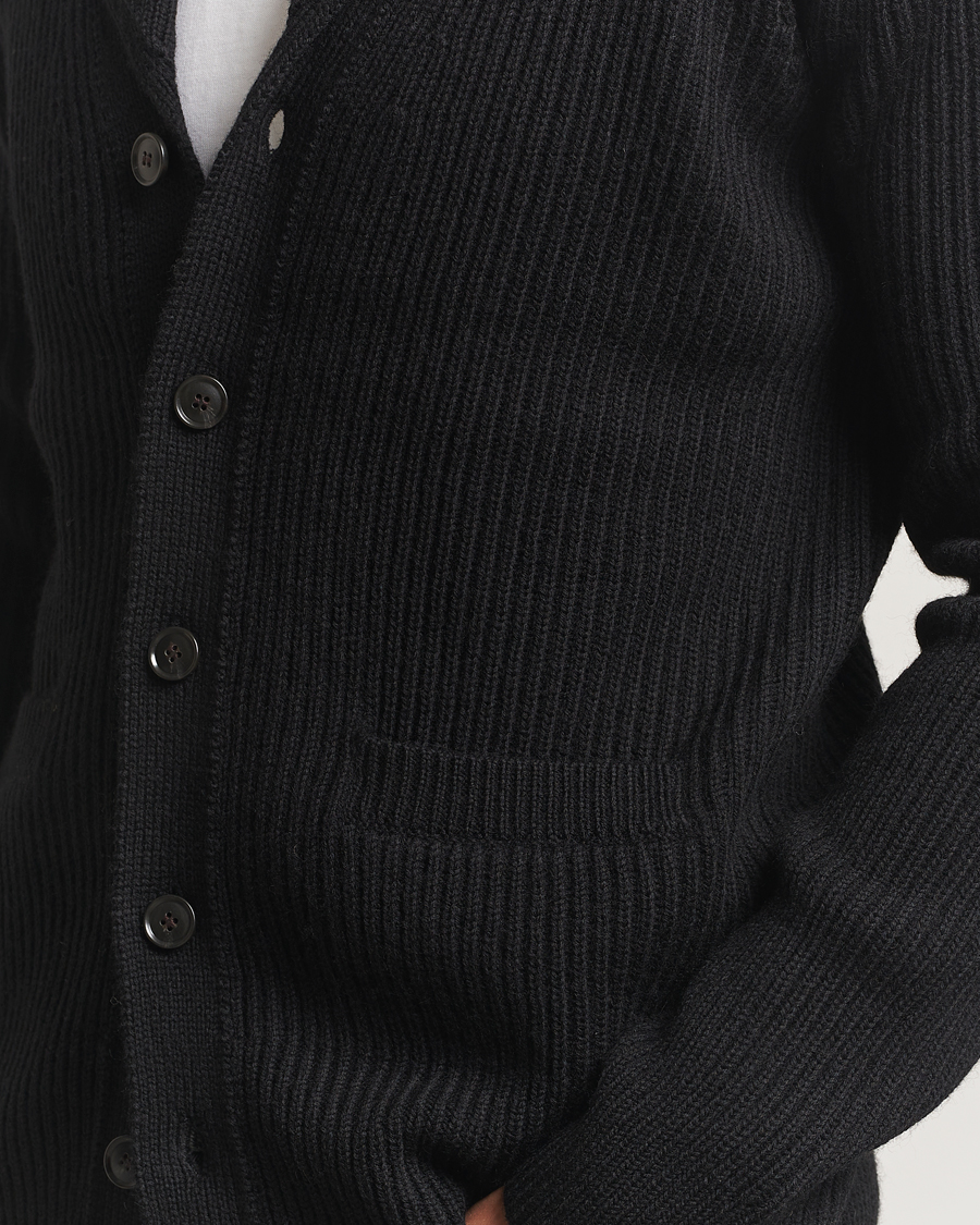 Heren | Truien | Tiger of Sweden | Lester Heavy Wool Cardigan Black