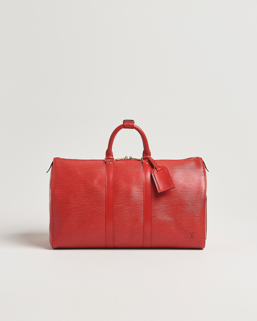 Heren | Pre-Owned & Vintage Bags | Louis Vuitton Pre-Owned | Keepall 45 Epi Leather Red