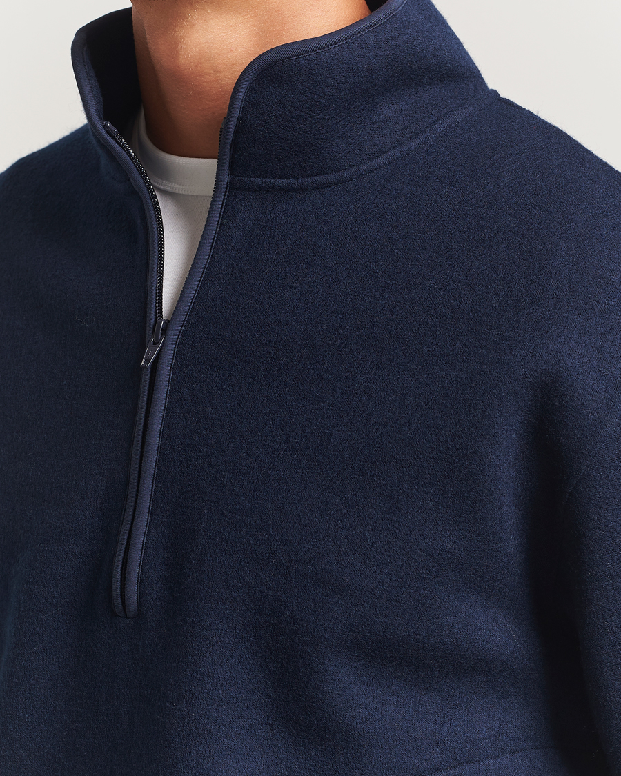Heren | Truien | Sunflower | Wool Half Zip Navy
