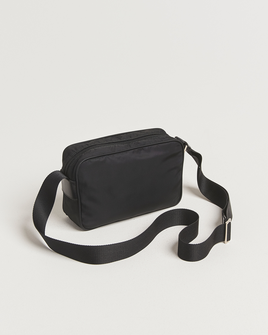 Heren | Pre-Owned & Vintage Bags | Prada Pre-Owned | Tessuto Nylon Leather Shoulder Bag Black