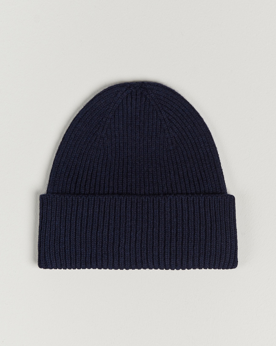 Heren | Beanies | Colorful Standard | Merino Wool Beanie Navy Blue