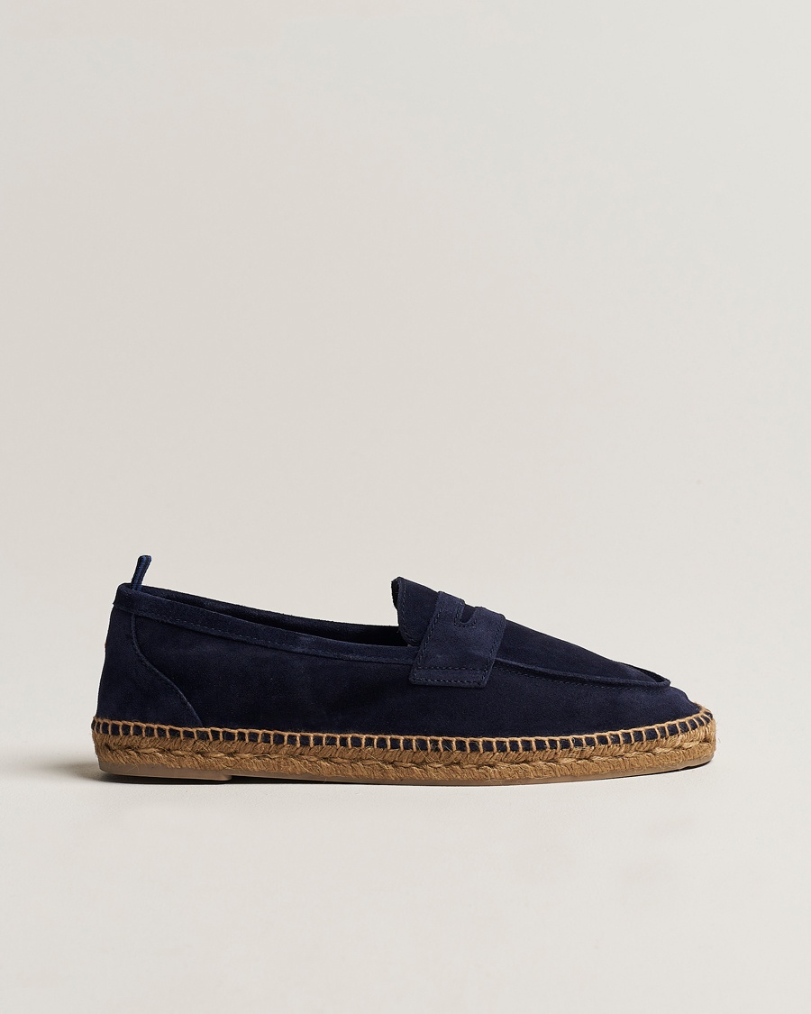 Heren | Suède schoenen | Castañer | Nacho Casual Suede Loafers Azul Oscuro