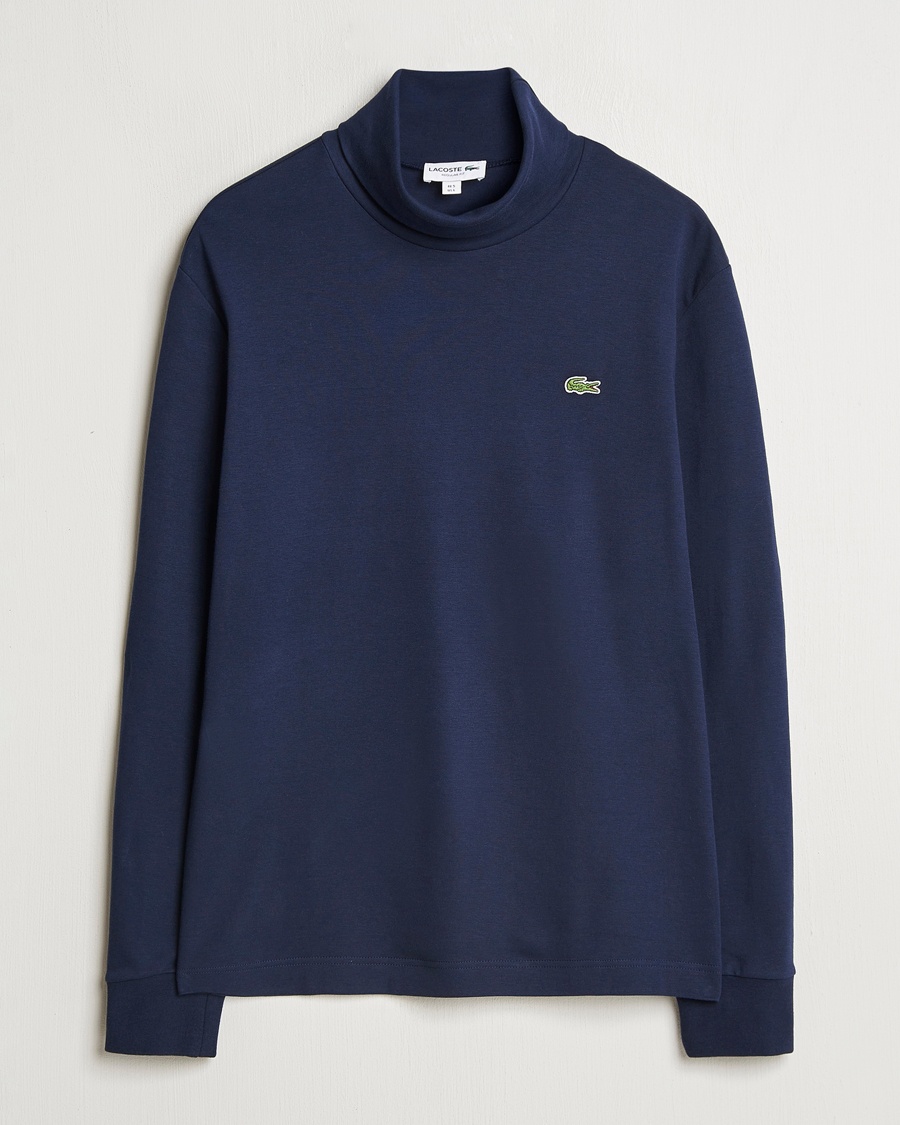Heren | | Lacoste | Interlock Cotton Rollneck Navy