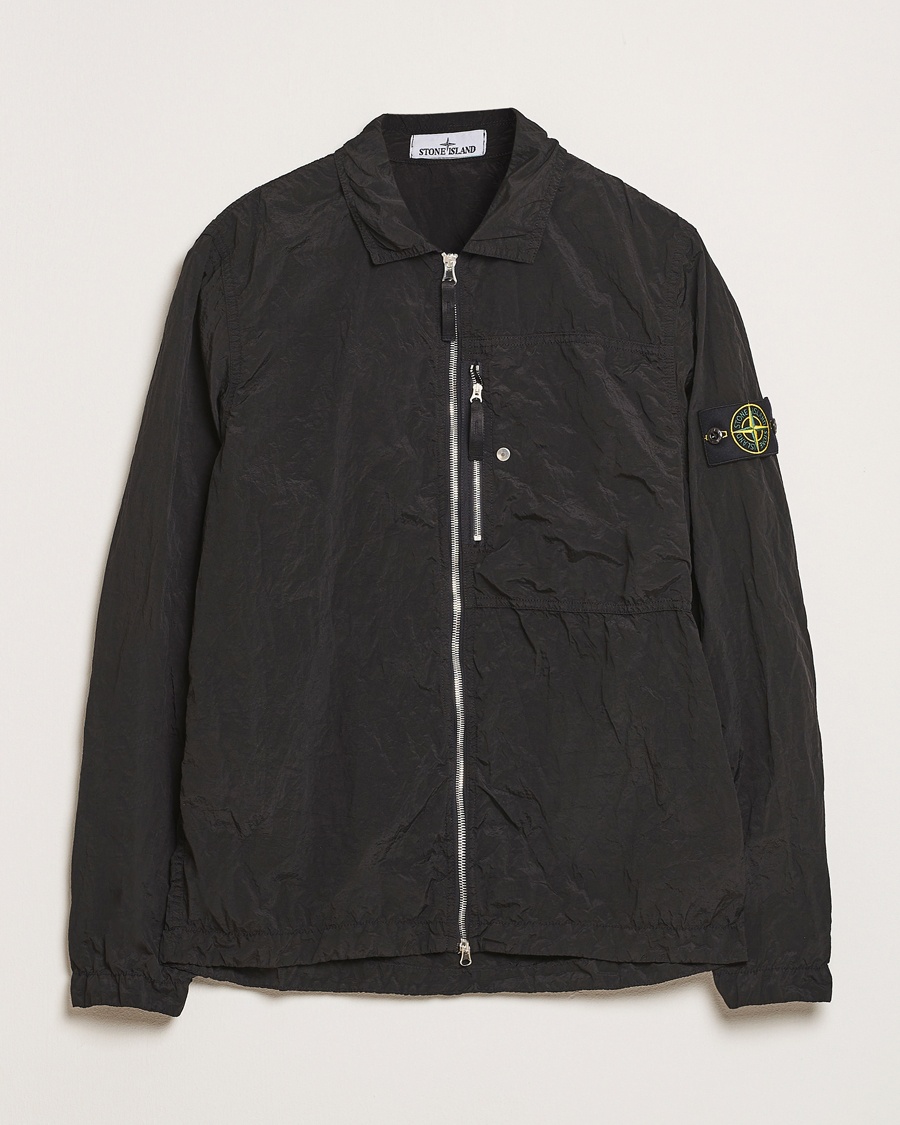 Heren | | Stone Island | Nylon Metal Zip Overshirt Black